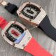 Swiss Bust Down Richard Mille Lady watch RM007-1 Red Rubber Strap (3)_th.jpg